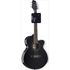 Левосторонняя мини гитара с датчиком Stagg SA40MJCFI-LH BK, фото 